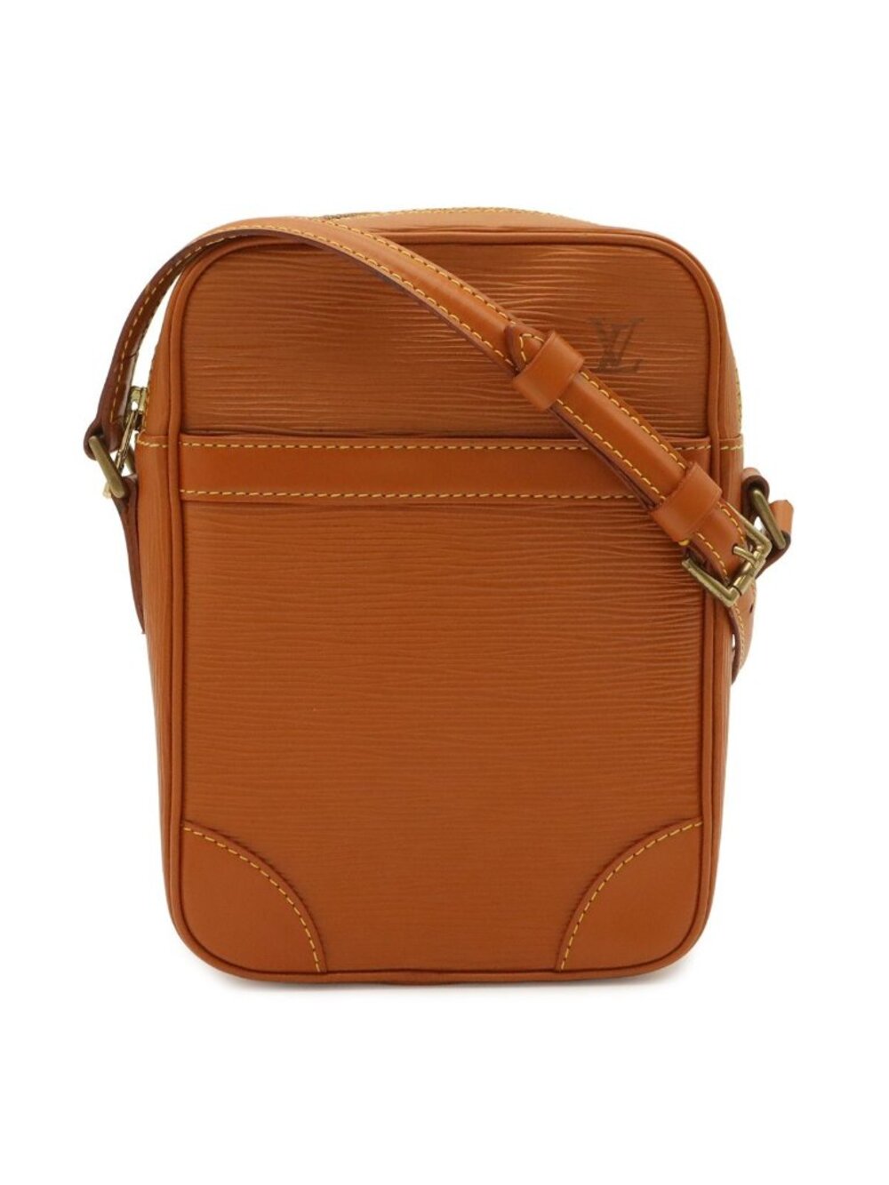 Louis Vuitton Epi Danube Shoulder Bag Pochette Crossbody Leather Kenya Brown